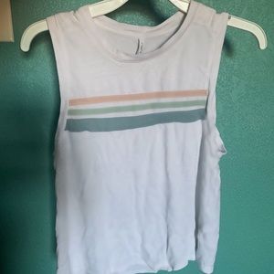 White & Pastel Striped Tank Top Z Supply